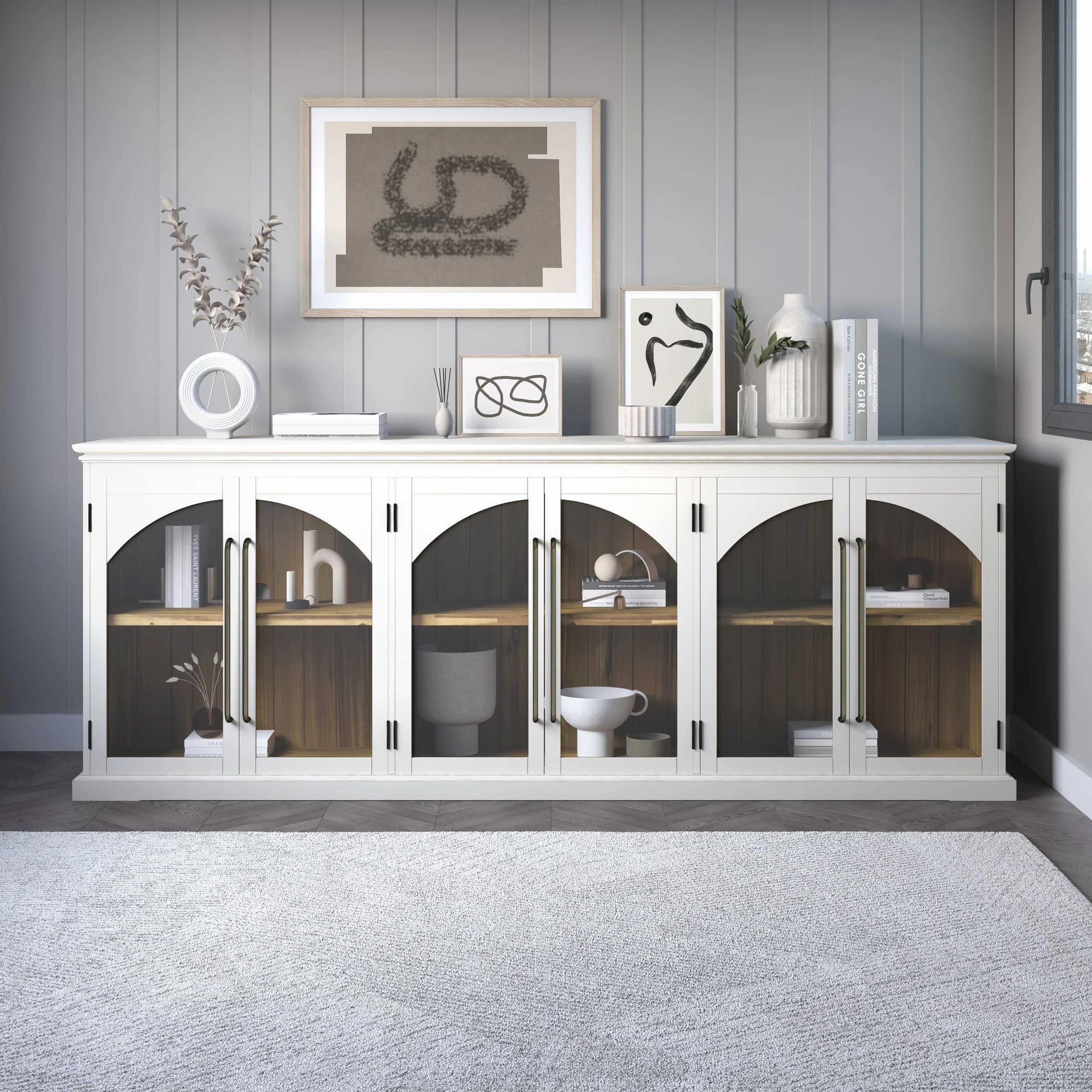 Jofran | Archdale Gothic Arch 6 Door Accent Cabinet